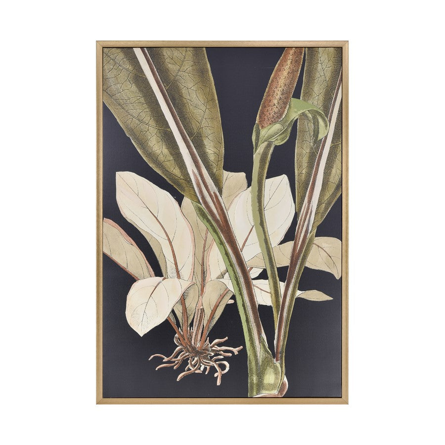 Atlas Lush II 39x57in Framed Wall Art | Tropical Green Leaf Canvas | Living Room & Bedroom Decor | 39 x 2 x 57 in | Model WA11087-02