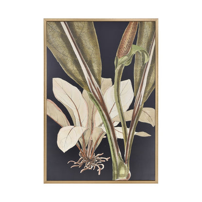 Atlas Lush II 39x57in Framed Wall Art | Tropical Green Leaf Canvas | Living Room & Bedroom Decor | 39 x 2 x 57 in | Model WA11087-02
