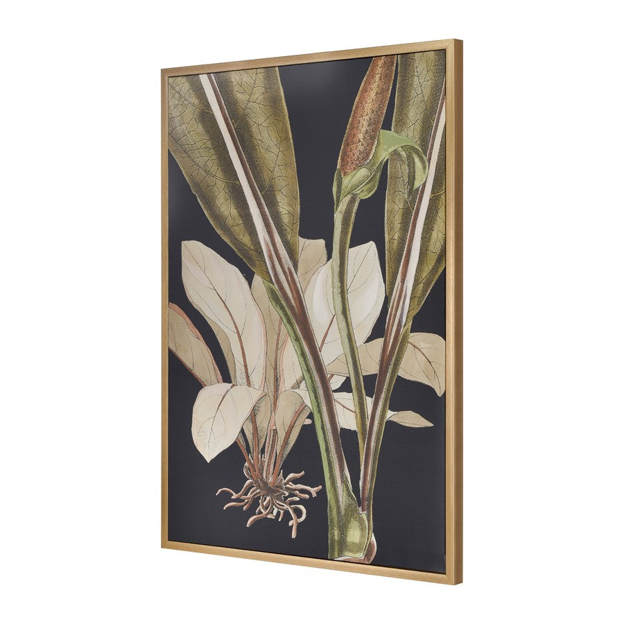 Atlas Lush II 39x57in Framed Wall Art | Tropical Green Leaf Canvas | Living Room & Bedroom Decor | 39 x 2 x 57 in | Model WA11087-02