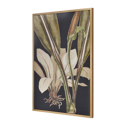 Atlas Lush II 39x57in Framed Wall Art | Tropical Green Leaf Canvas | Living Room & Bedroom Decor | 39 x 2 x 57 in | Model WA11087-02