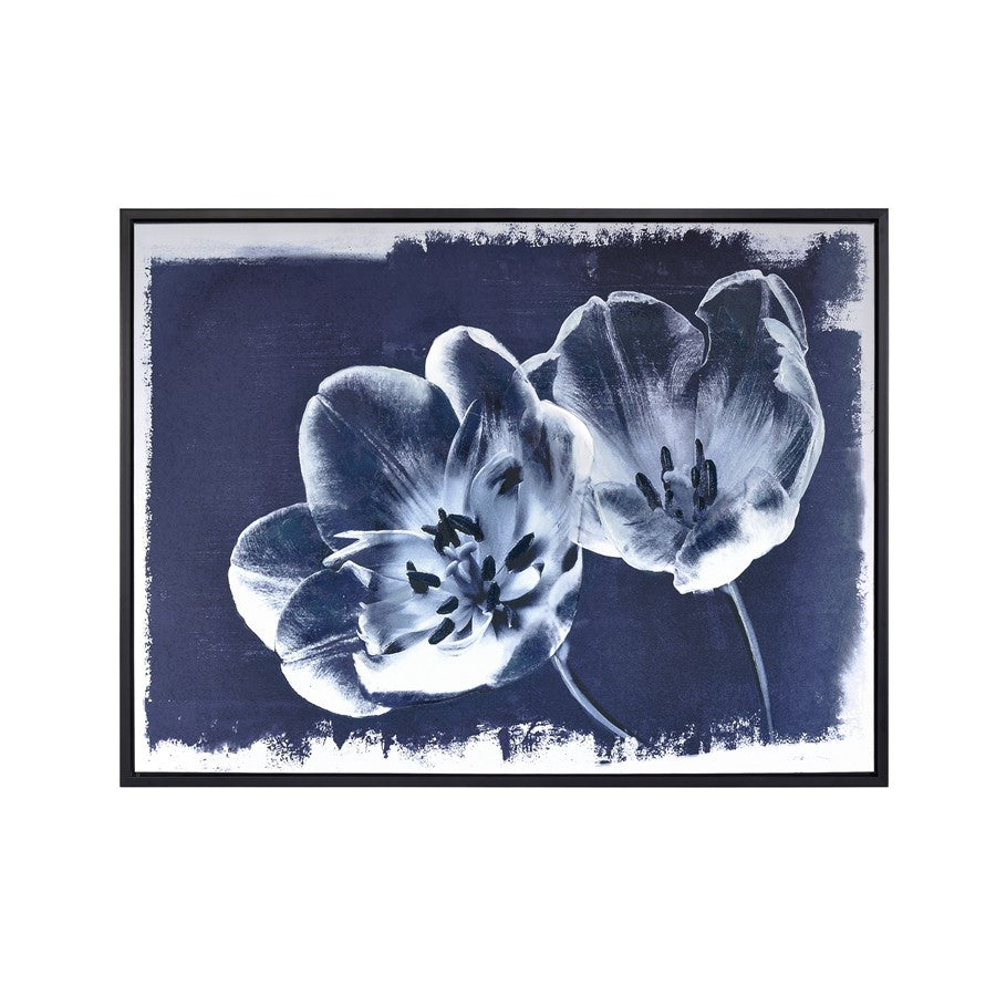Atlas Lighting Meru 35in Navy Wall Art | Transitional Fabric | Living Room & Bedroom Decor | 35.5 x 1.5 x 47.25 in | Model WA11090-01