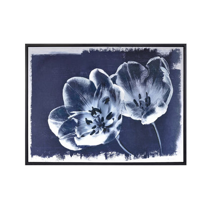 Atlas Lighting Meru 35in Navy Wall Art | Transitional Fabric | Living Room & Bedroom Decor | 35.5 x 1.5 x 47.25 in | Model WA11090-01
