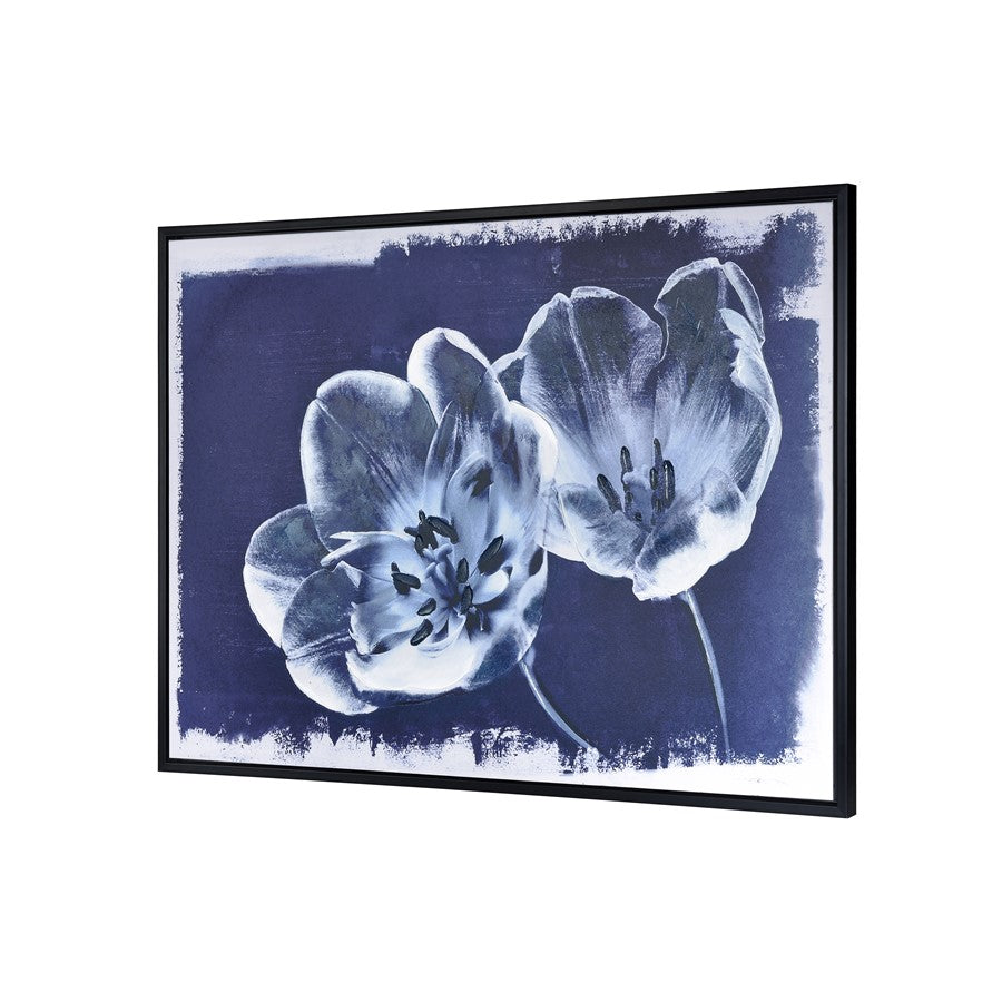 Atlas Lighting Meru 35in Navy Wall Art | Transitional Fabric | Living Room & Bedroom Decor | 35.5 x 1.5 x 47.25 in | Model WA11090-01