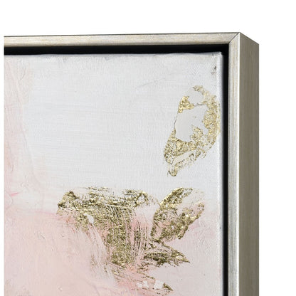 Atlas Lighting Modern Blush I 25in White Wall Art | Modern Fabric | Living Room & Bedroom Decor | 25 x 2 x 25 in | Model WA11096-01