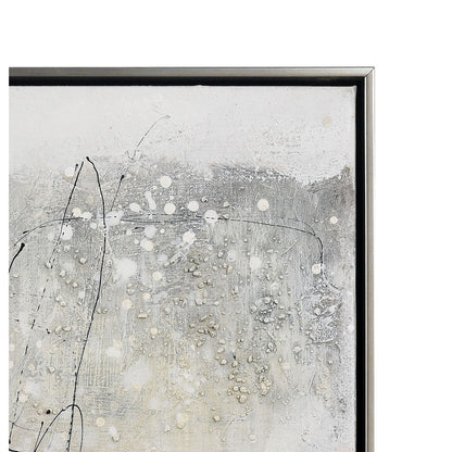 Atlas Lighting Modern Blush II 25in Framed Wall Art | White & Light Pink Fabric Canvas | Living Room & Bedroom Decor | Model WA11096-02