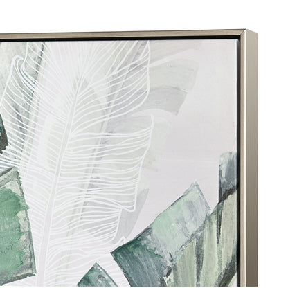 Atlas Lighting Musa I 24x32in Framed Wall Art | Green & Off White Fabric Canvas | Living Room & Dining Room Decor | Model WA11099-01