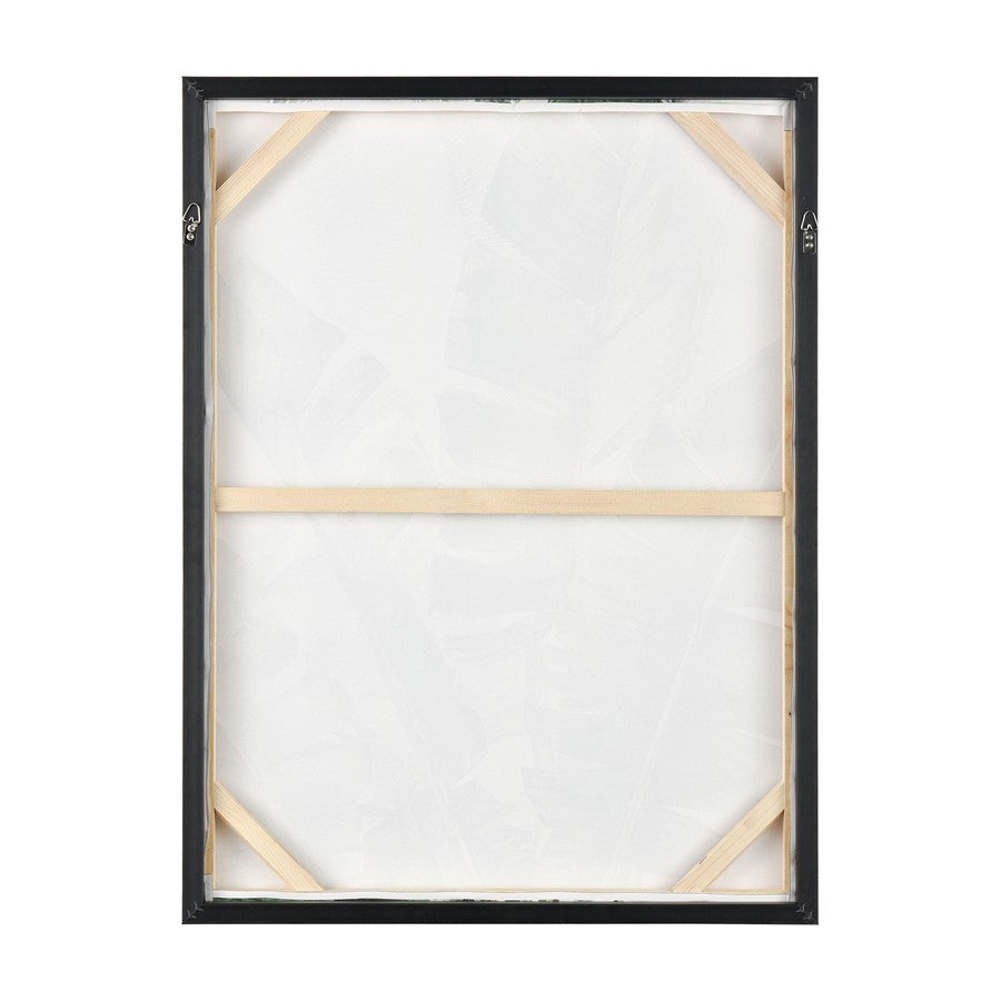 Atlas Lighting Musa I 24x32in Framed Wall Art | Green & Off White Fabric Canvas | Living Room & Dining Room Decor | Model WA11099-01