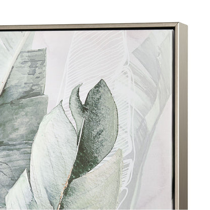 Atlas Lighting Musa II 24x32in Framed Wall Art | Green & Off White Fabric Canvas | Living Room & Dining Room Decor | Model WA11099-02
