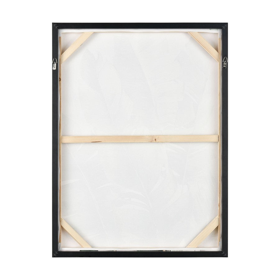 Atlas Lighting Musa II 24x32in Framed Wall Art | Green & Off White Fabric Canvas | Living Room & Dining Room Decor | Model WA11099-02