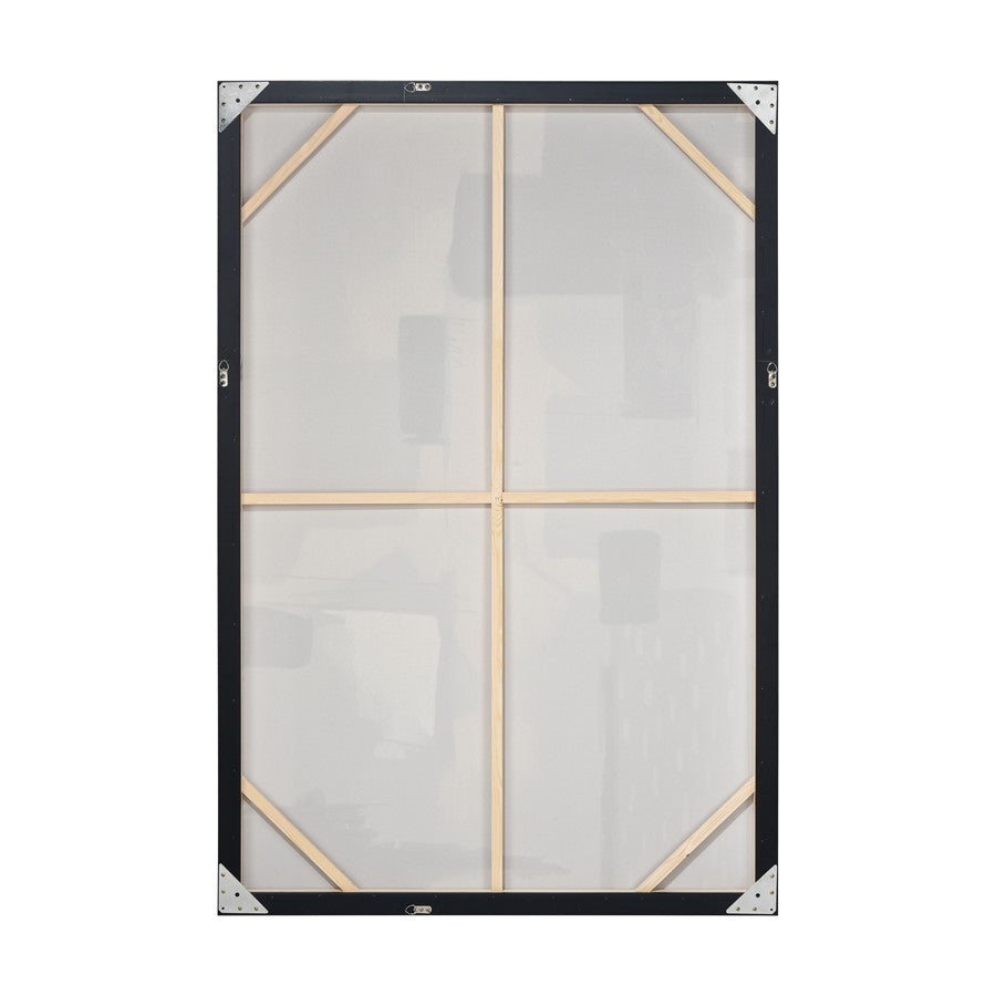 Atlas Lighting Pender 59in Abstract Framed Wall Art | Cream & Gray with Silver Frame | Living Room & Office Decor | 59in H | Model WA11117-01