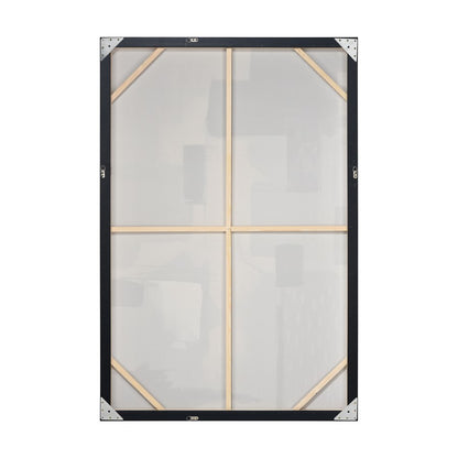 Atlas Lighting Pender 59in Abstract Framed Wall Art | Cream & Gray with Silver Frame | Living Room & Office Decor | 59in H | Model WA11117-01