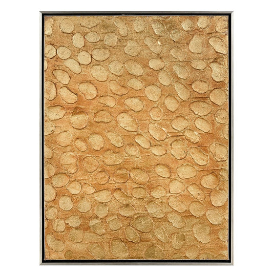Atlas Lighting Prowess II 19in W Framed Wall Art | Modern Gold & Bronze Fabric | Living Room & Bedroom Decor | 19 x 2 x 25 in | Model WA11123-02