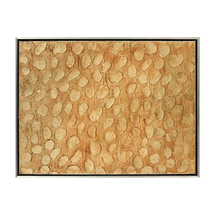 Atlas Lighting Prowess II 19in W Framed Wall Art | Modern Gold & Bronze Fabric | Living Room & Bedroom Decor | 19 x 2 x 25 in | Model WA11123-02