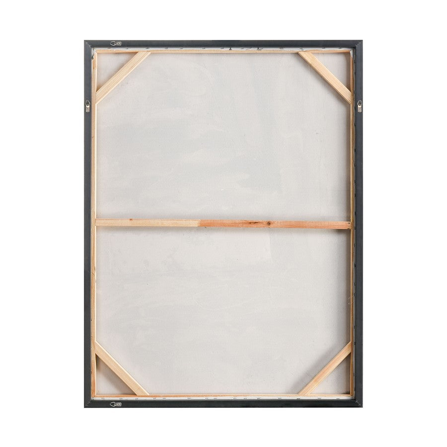 Atlas Lighting Reading in Gray 36.5in W Framed Wall Art | Modern Gray & Gold Fabric | Living Room & Office Decor | Model WA11125-01