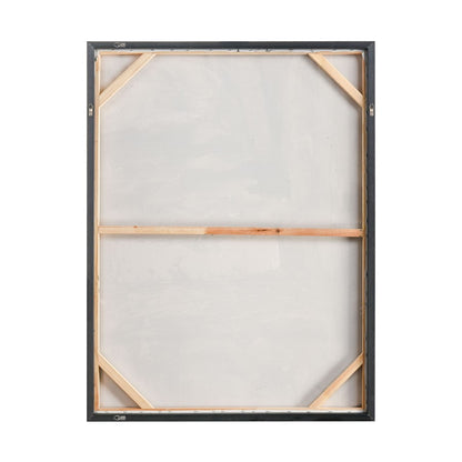 Atlas Lighting Reading in Gray 36.5in W Framed Wall Art | Modern Gray & Gold Fabric | Living Room & Office Decor | Model WA11125-01