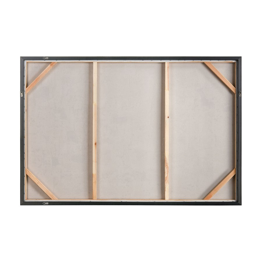 Atlas Lighting Remembered Gold 60in W Framed Wall Art | Modern Off White & Gold Fabric | Living Room & Entryway Decor | Model WA11126-01