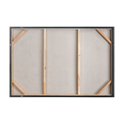 Atlas Lighting Remembered Gold 60in W Framed Wall Art | Modern Off White & Gold Fabric | Living Room & Entryway Decor | Model WA11126-01