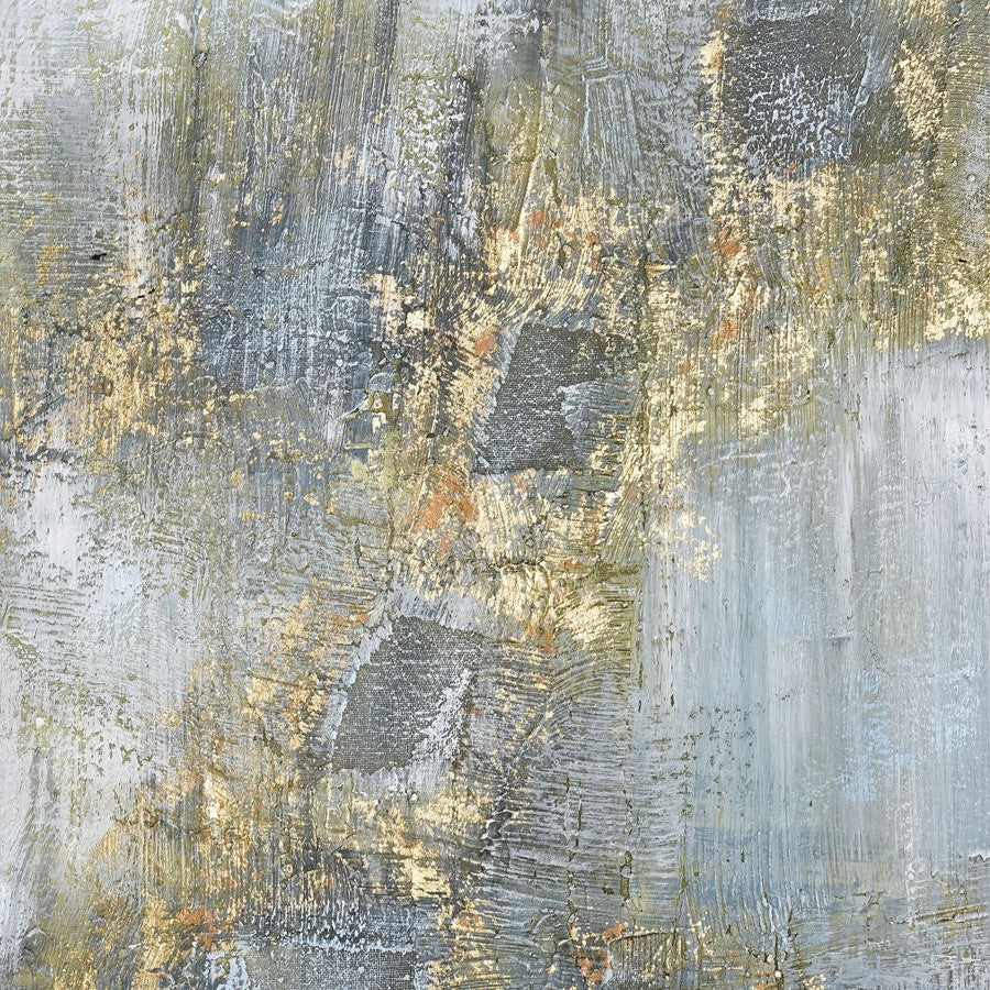 Atlas Lighting Remembered Gold 60in W Framed Wall Art | Modern Off White & Gold Fabric | Living Room & Entryway Decor | Model WA11126-01
