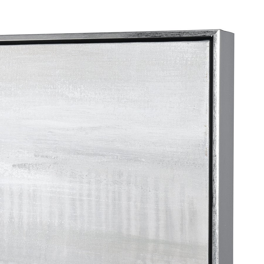 Atlas Lighting Renew 55in Framed Wall Art | Gray & White Textured Fabric | Living Room & Bedroom Decor | 55 x 1.75 x 27.5 in | Model WA11128-01