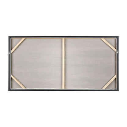 Atlas Lighting Renew 55in Framed Wall Art | Gray & White Textured Fabric | Living Room & Bedroom Decor | 55 x 1.75 x 27.5 in | Model WA11128-01