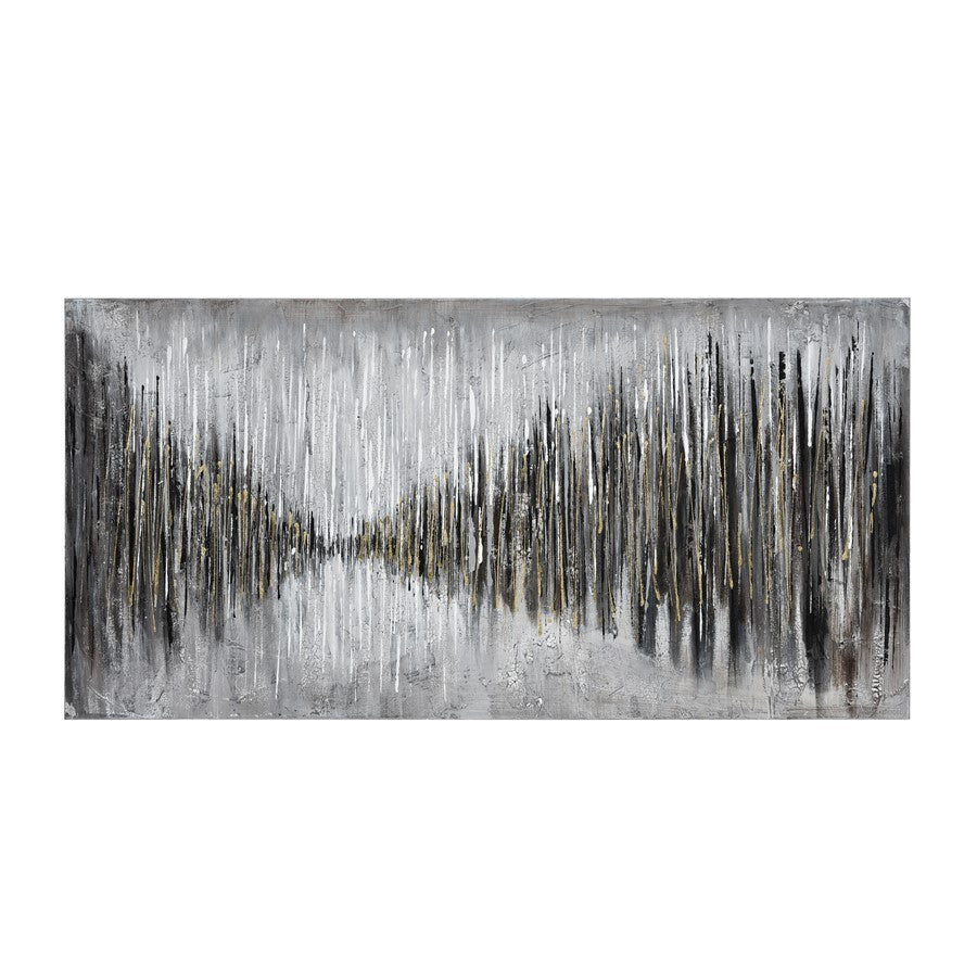 Atlas Lighting Retreat of The Grande Armee 55in Wall Art | Gray & Black Fabric | Living Room & Office Decor | 55 x 1.5 x 27.5 in | Model WA11129-01