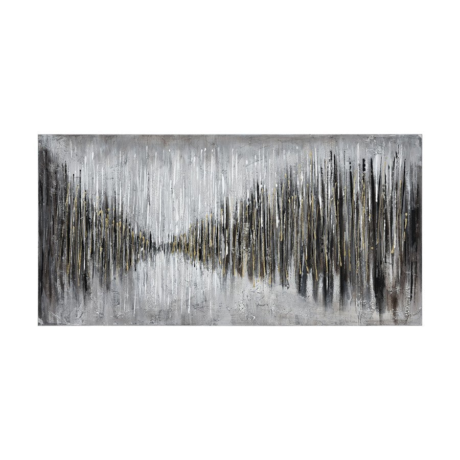 Atlas Lighting Retreat of The Grande Armee 55in Wall Art | Gray & Black Fabric | Living Room & Office Decor | 55 x 1.5 x 27.5 in | Model WA11129-01
