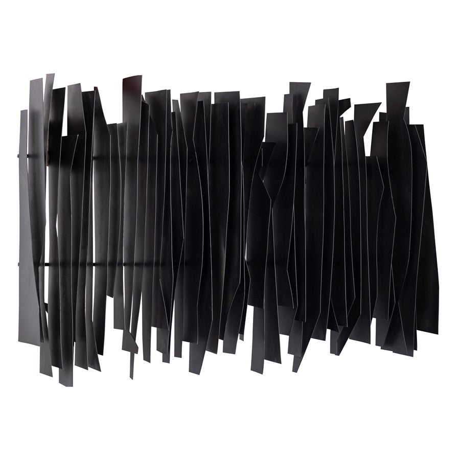 Atlas Lighting Ridge 45in Dimensional Wall Art | Aged Black Metal | Living Room & Office Statement | 45 x 6.5 x 31.5 in | Model WA11131-01