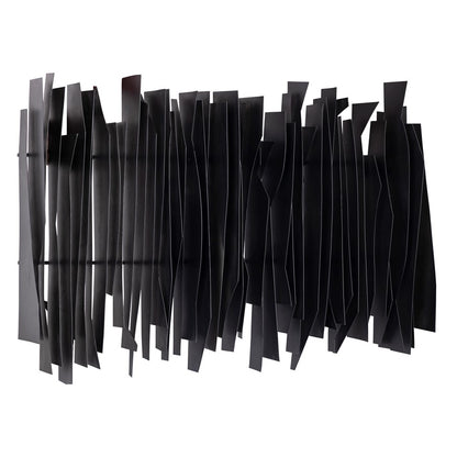 Atlas Lighting Ridge 45in Dimensional Wall Art | Aged Black Metal | Living Room & Office Statement | 45 x 6.5 x 31.5 in | Model WA11131-01