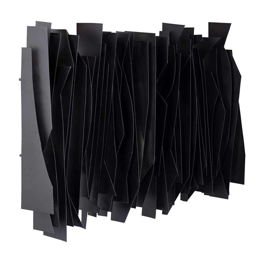 Atlas Lighting Ridge 45in Dimensional Wall Art | Aged Black Metal | Living Room & Office Statement | 45 x 6.5 x 31.5 in | Model WA11131-01