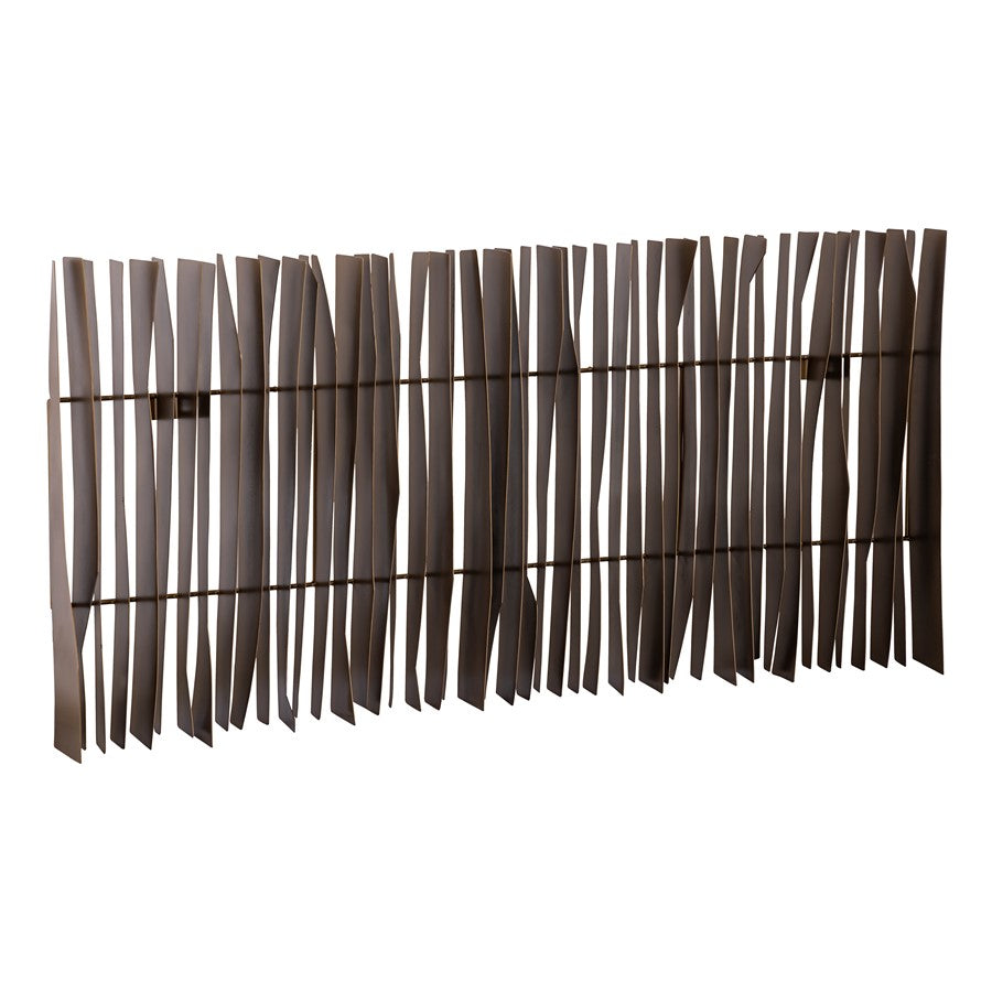 Atlas Lighting Ridge 60in Dimensional Wall Art | Aged Brass Metal | Living Room & Office Statement | 60 x 6.5 x 30 in | Model WA11132-01
