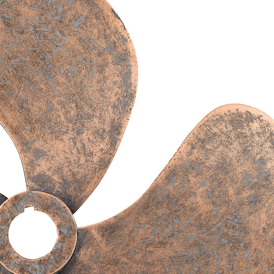 Atlas Lighting Ships Rudder Dimensional Wall Art | Antique Copper Metal | Office, Library & Great Room Decor | 23.25 x 2 x 23.25 in | Model WA11142-01