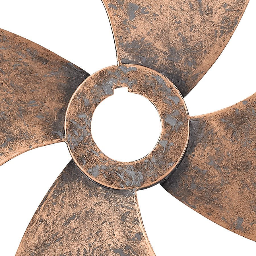 Atlas Lighting Ships Rudder Dimensional Wall Art | Antique Copper Metal | Office, Library & Great Room Decor | 23.25 x 2 x 23.25 in | Model WA11142-01