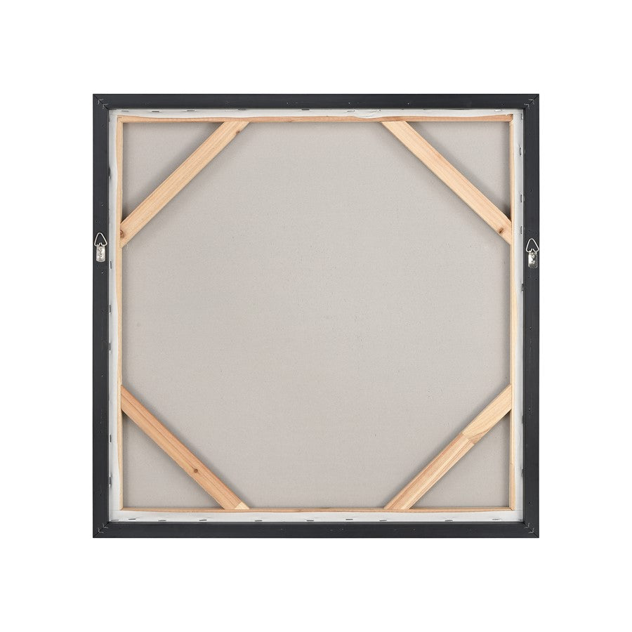 Atlas Lighting Silhouette II 24.75in Framed Wall Art | Transitional Black Fabric with White Brushstrokes | Living Room & Bedroom | Model WA11144-02