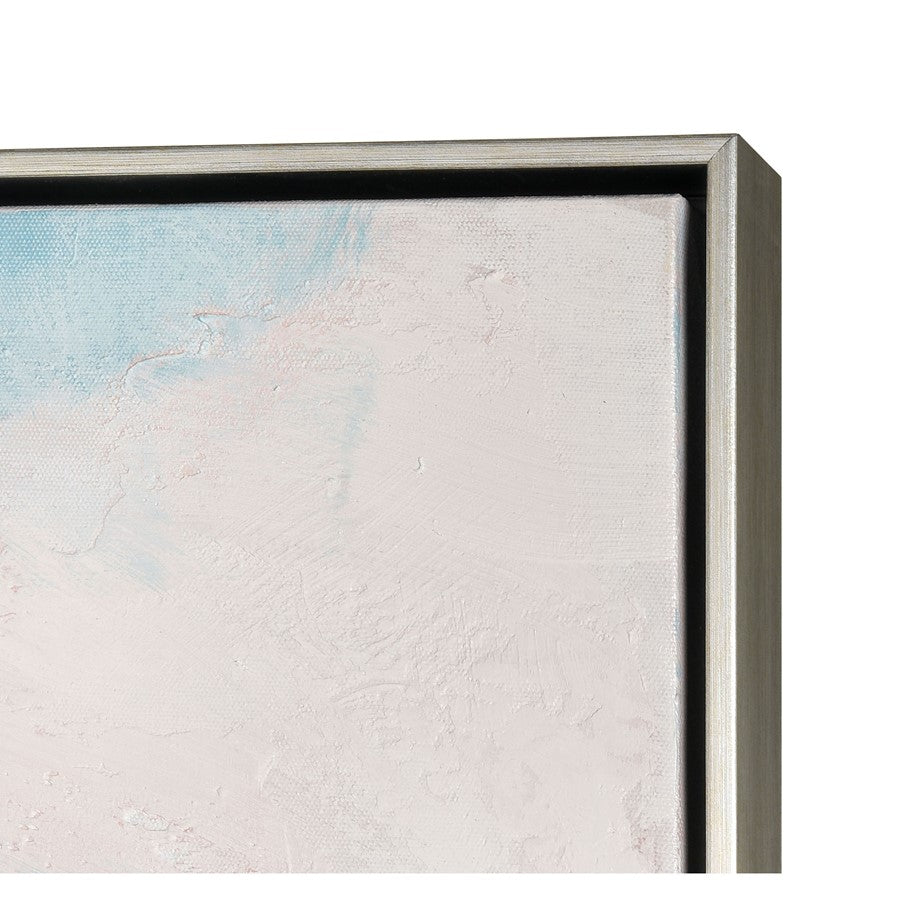 Atlas Lighting Skyline Hues 36.5in Framed Wall Art | Modern Cream & Coral Abstract Canvas | Living Room & Office Decor | Model WA11149-01