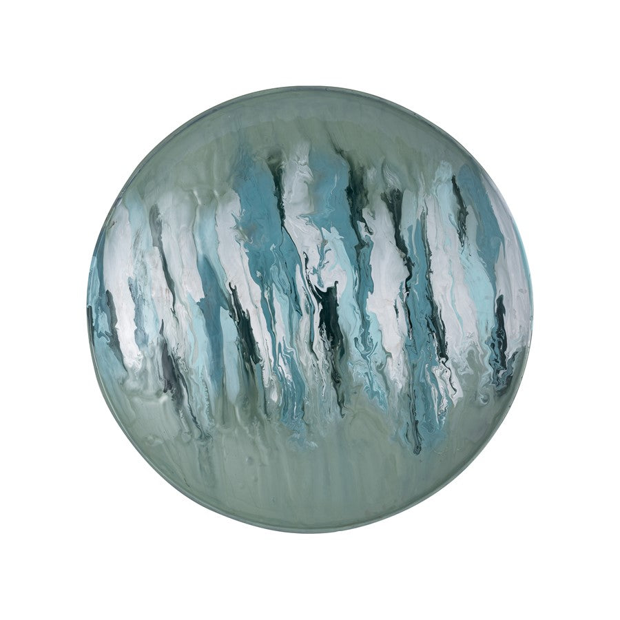 Atlas Lighting Spindrift 22.5in Dimensional Wall Art Set of 3 | Transitional Seafoam Green Enamel Metal | Living Room & Hallway | Model WA11150-01S