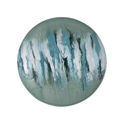 Atlas Lighting Spindrift 22.5in Dimensional Wall Art Set of 3 | Transitional Seafoam Green Enamel Metal | Living Room & Hallway | Model WA11150-01S