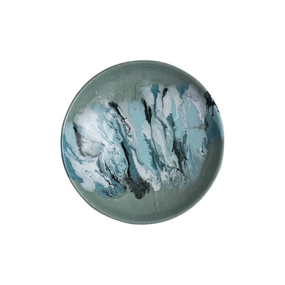 Atlas Lighting Spindrift 22.5in Dimensional Wall Art Set of 3 | Transitional Seafoam Green Enamel Metal | Living Room & Hallway | Model WA11150-01S