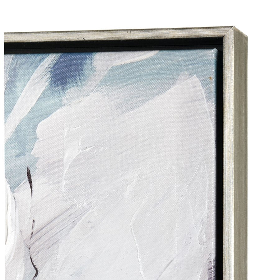 Atlas Lighting Spring Still Life 40in Framed Wall Art | Traditional White Fabric with Blue & Blush Accents | Bedroom & Living Room | Model WA11151-01