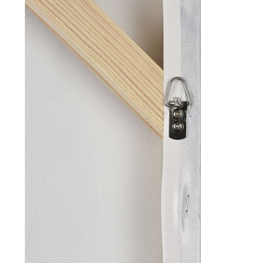 Atlas Lighting Power 32in Square Wall Art | White and Navy Fabric Canvas | Living Room & Bedroom Decor | 32 x 32 x 1 in | Model WA11153-01