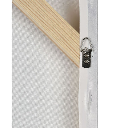 Atlas Lighting Power 32in Square Wall Art | White and Navy Fabric Canvas | Living Room & Bedroom Decor | 32 x 32 x 1 in | Model WA11153-01