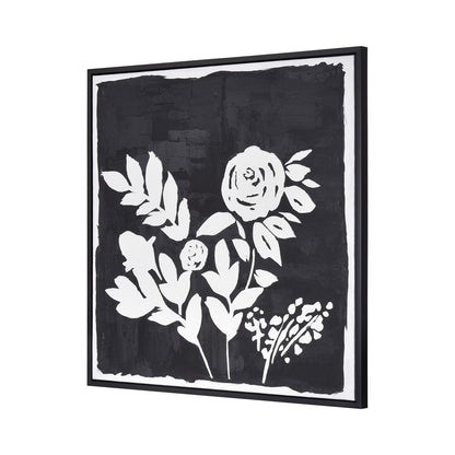 Atlas Lighting Umbra 39.25in W x 39.25in H Framed Wall Art | Transitional Black and White Botanical Silhouette | Living Room | Model WA11163-01