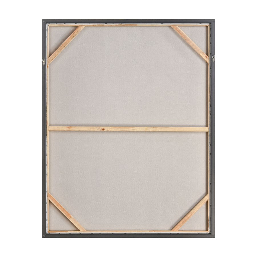 Atlas Lighting Vantage Point 40in W x 51in H Framed Wall Art | Transitional Abstract Landscape in Gray and Gold | Living Room | Model WA11166-01