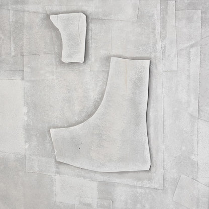 Atlas Lighting Whiten I 41in Square Abstract Framed Wall Art | White Textured Fabric & Silver Frame | Modern Living Room & Office | Model WA11182-01