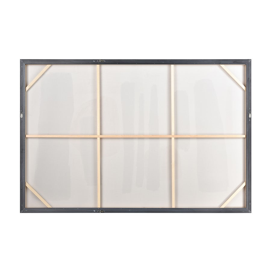 Atlas Lighting Wilkes 71in Wide Abstract Framed Wall Art | Black, Green & Yellow Midcentury Design | Living Room & Office | Model WA11184-01