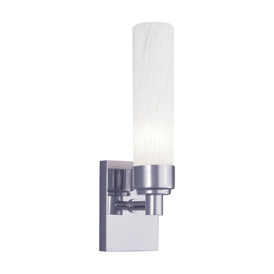 Atlas Lighting Alex 11in 1-Light Wall Sconce | Traditional Chrome and Opal Glass | Hallway & Bathroom Accent Light | Model WL11012-CH1