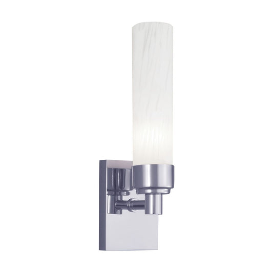 Atlas Lighting Alex 11in 1-Light Wall Sconce | Traditional Chrome and Opal Glass | Hallway & Bathroom Accent Light | Model WL11012-CH1