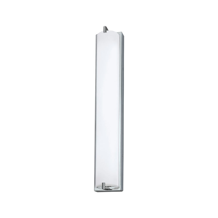 Atlas Lighting Alto 4in 1-Light Integrated LED Wall Sconce | Transitional Chrome and White Glass | Bathroom & Hallway Accent Light | Model WL11015-CH