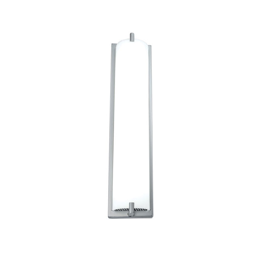 Atlas Lighting Alto 18in 1-Light Integrated LED Wall Sconce | Traditional Brushed Nickel and White Glass | Bedroom & Hallway | Model WL11015-NK