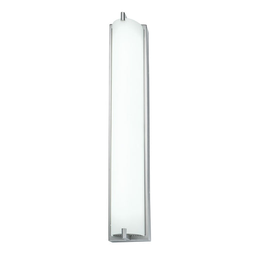 Atlas Lighting Alto 24in 1-Light Integrated LED Wall Sconce | Traditional Brushed Nickel and White Glass | Bedroom & Hallway | Model WL11016-NK