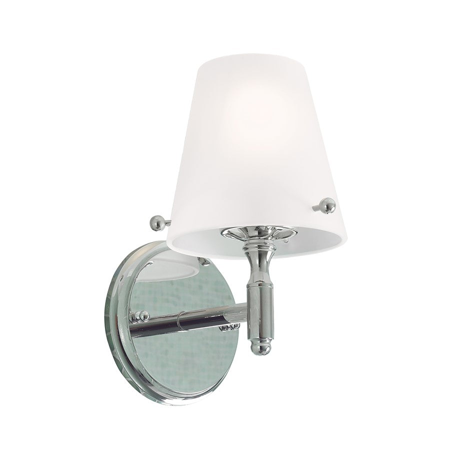Atlas Lighting Arlington 10in 1-Light Wall Sconce | Traditional Polished Nickel and Opal Glass | Living Room & Bedroom Accent | Model WL11020-NK
